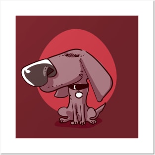 sweet puppy dog funny cartoon Posters and Art